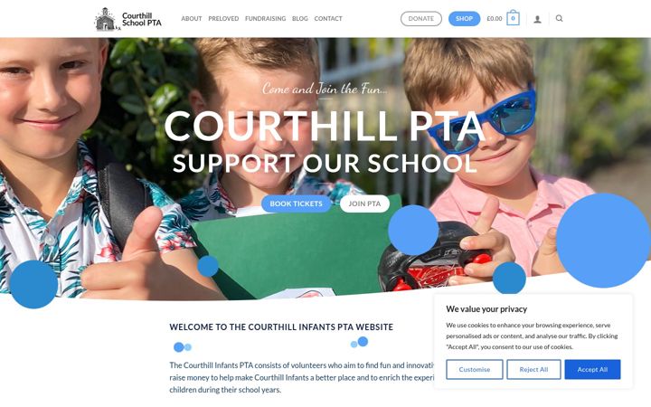 Screenshot of courthillpta.co.uk