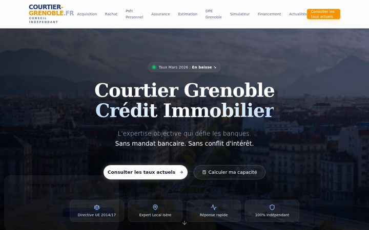 Screenshot of courtier-grenoble.fr