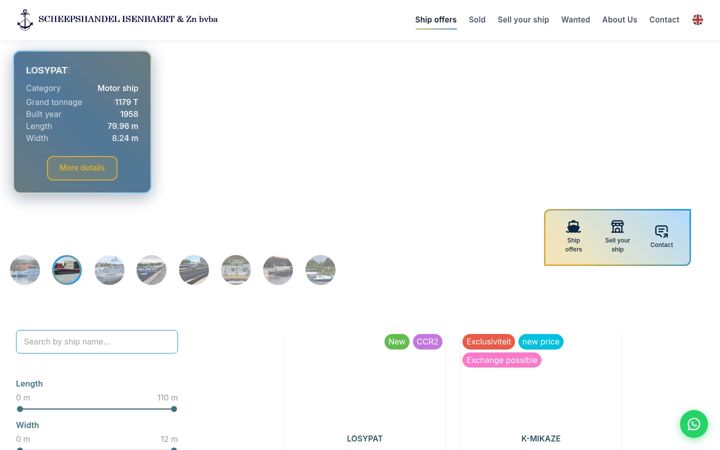 Screenshot of courtierfluvial.be