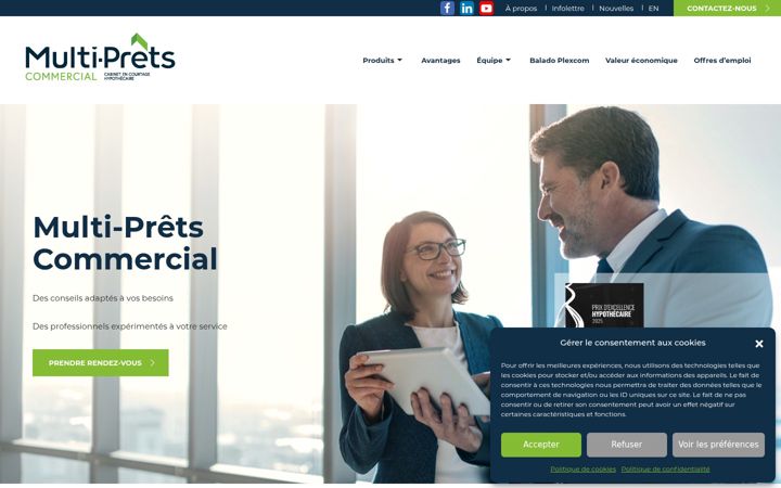 Screenshot of courtierhypothecairecommercial.com