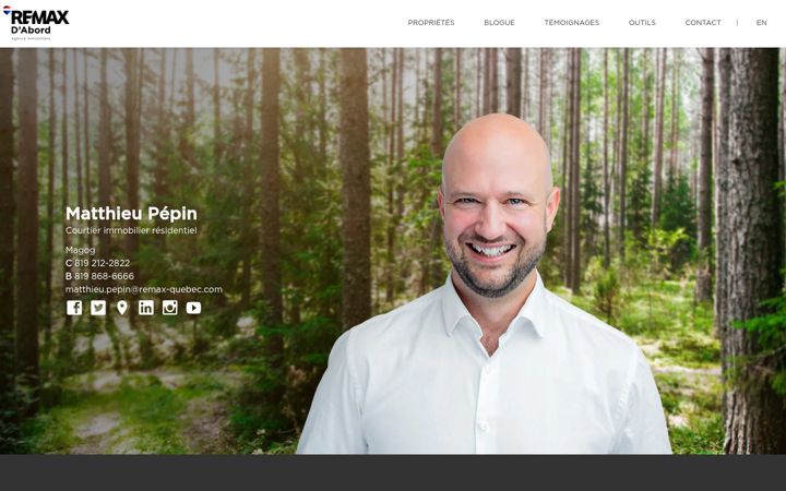 Screenshot of courtierimmobiliersherbrooke.ca