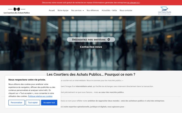 Ekrano kopija courtiers-achats.fr