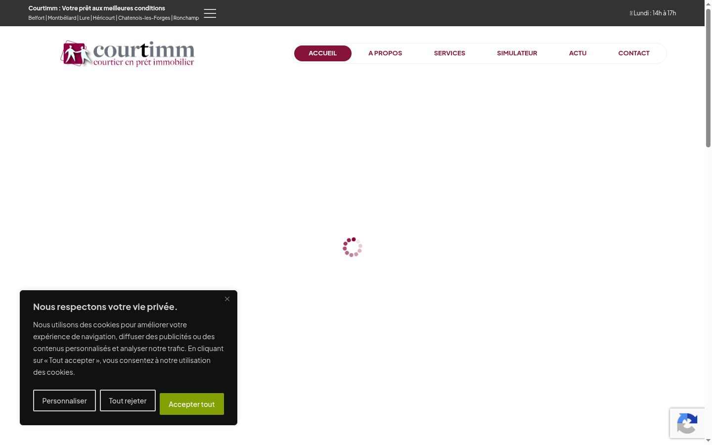 Screenshot des Einwilligungsbanners vor jeglicher Interaktion
