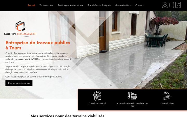 Screenshot of courtin-terrassement.fr