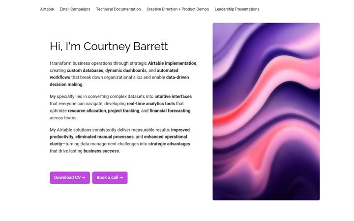 Screenshot of courtney-barrett.com