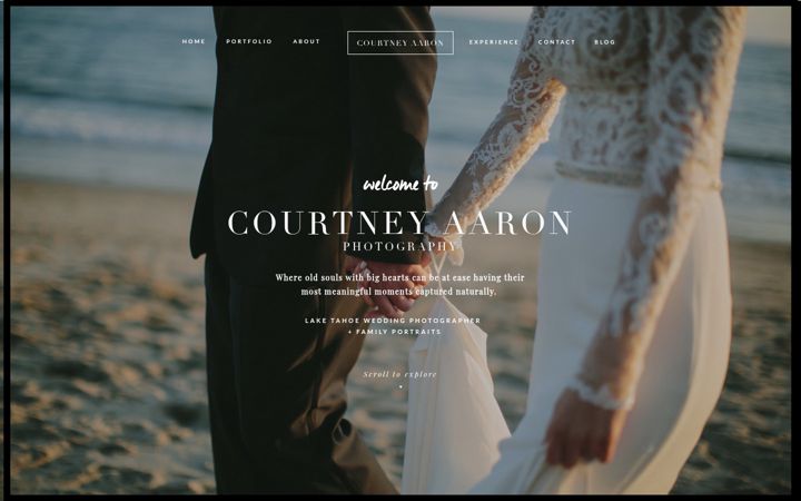 Screenshot of courtneyaaron.com