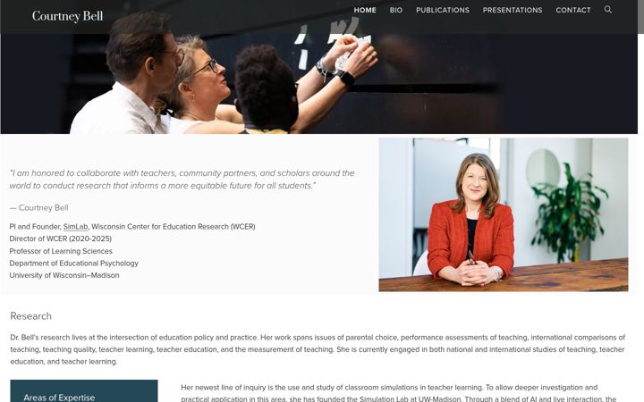 Screenshot of courtneybellphd.org