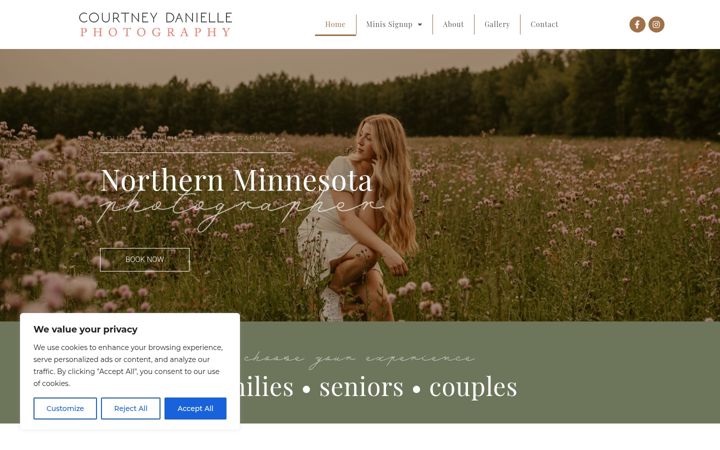 Screenshot di courtneydaniellephotography.net