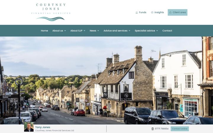 Screenshot of courtneyjonesfinancial.co.uk