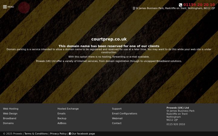 Screenshot of courtprep.co.uk