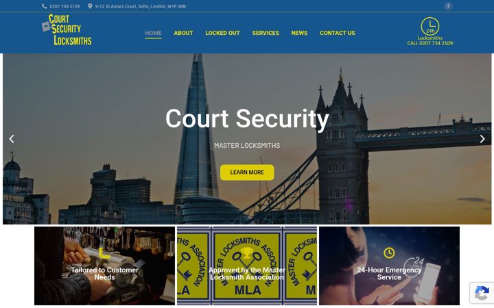 Screenshot of courtsecurity.co.uk