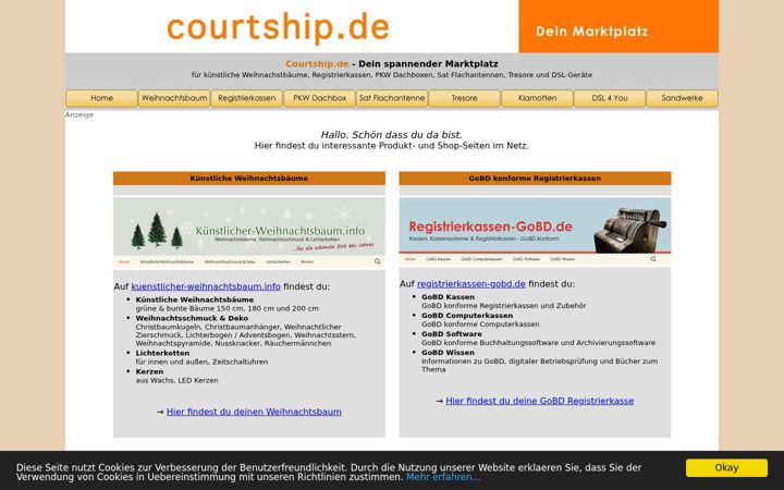 Screenshot of courtship.de