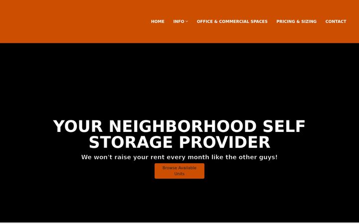 Screenshot of courtsideselfstorage.com