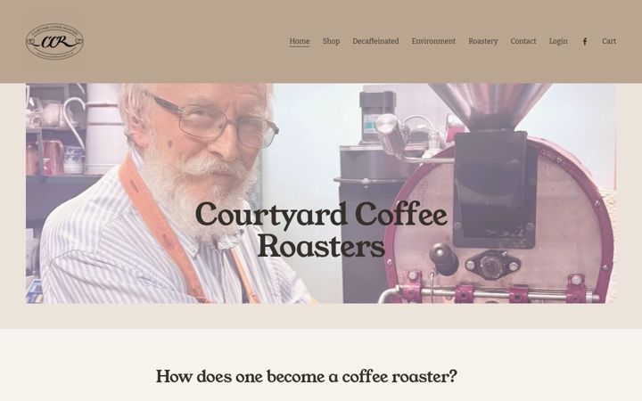 Screenshot of courtyardcoffeeroasters.co.uk