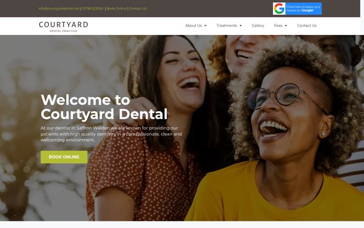 Screenshot of courtyarddental.net