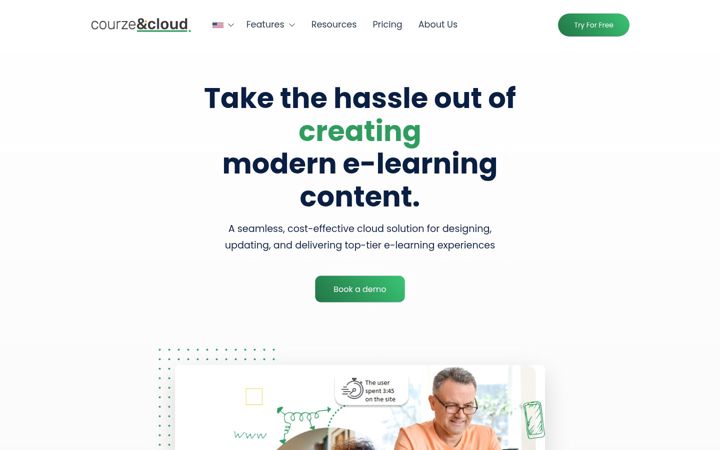 Screenshot of courzencloud.com