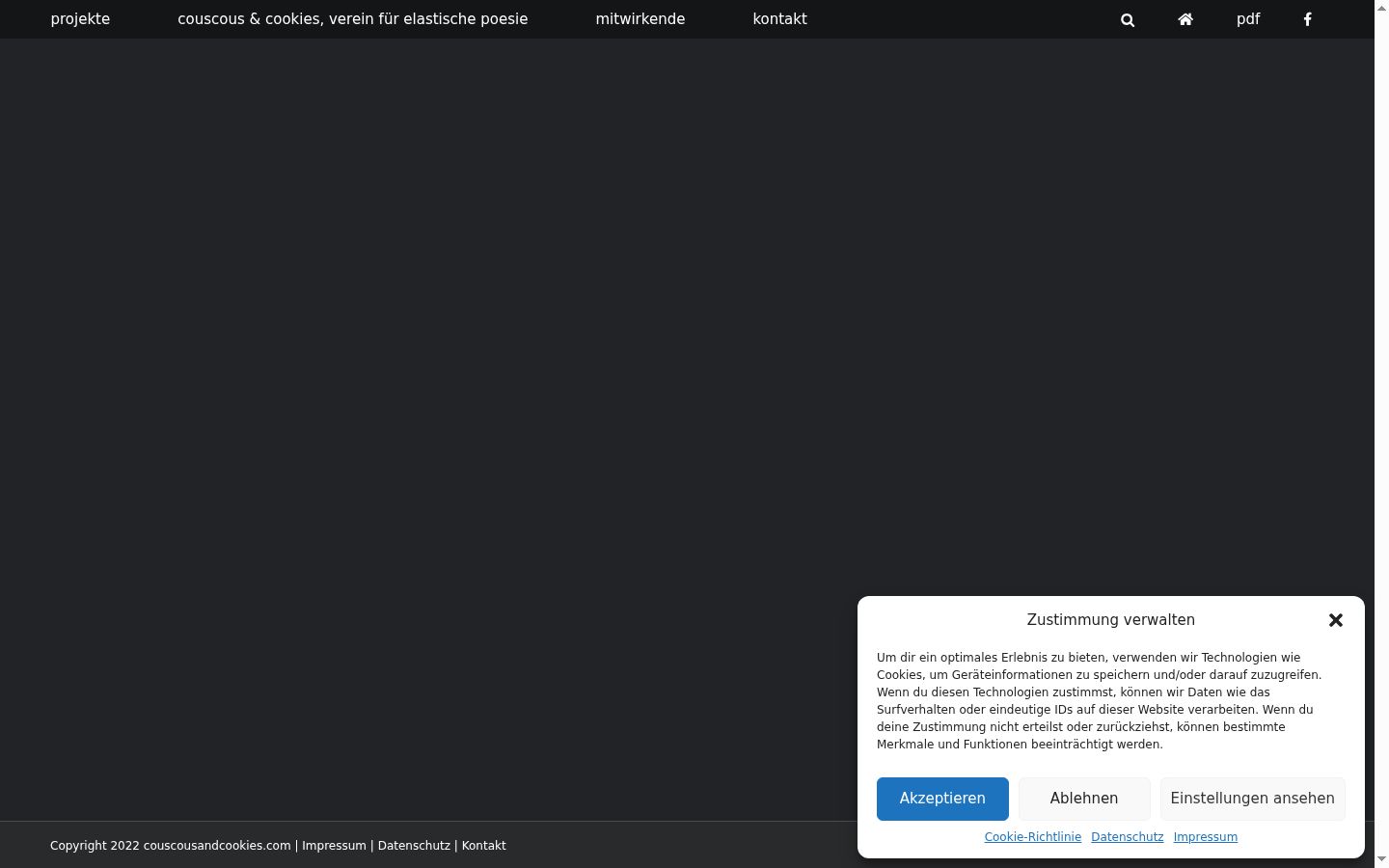 Snimka zaslona bannera za privolu prikazanog prije bilo kakve interakcije