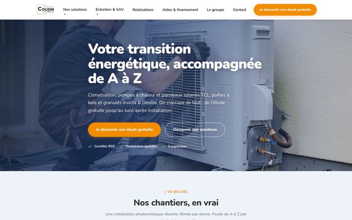 Screenshot of cousinecoenergie.fr