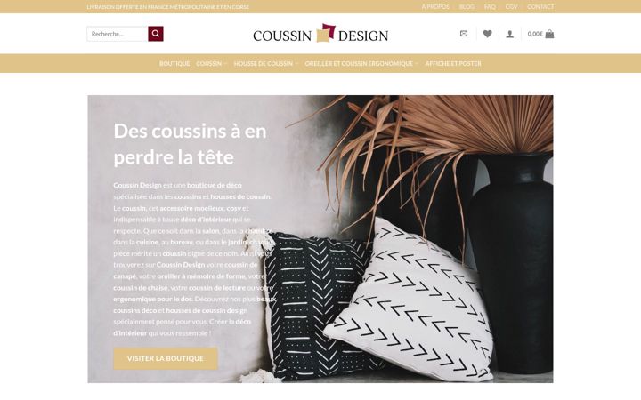 Screenshot of coussindesign.com