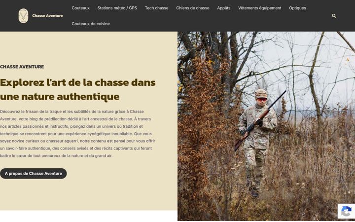 Screenshot of couteau-chasse.com