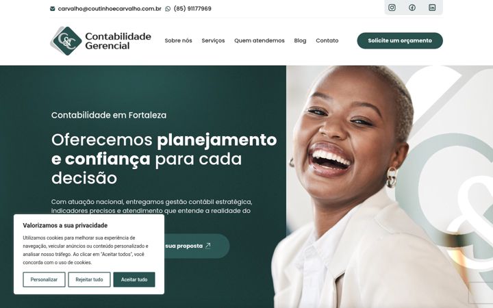 Screenshot of coutinhoecarvalho.com.br