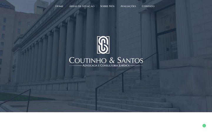 Screenshot of coutinhoesantosadv.com.br