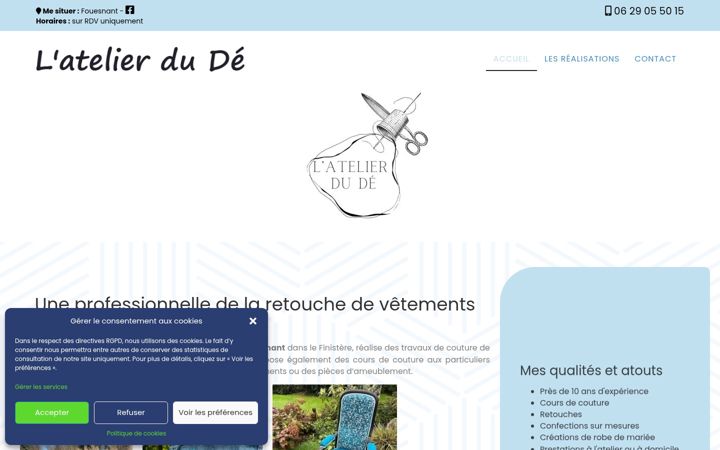 Screenshot of couture-fouesnant.fr