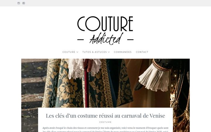 Captura de pantalla de coutureaddicted.fr