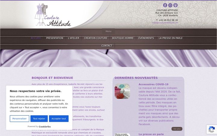 Screenshot of coutureattitude.ch