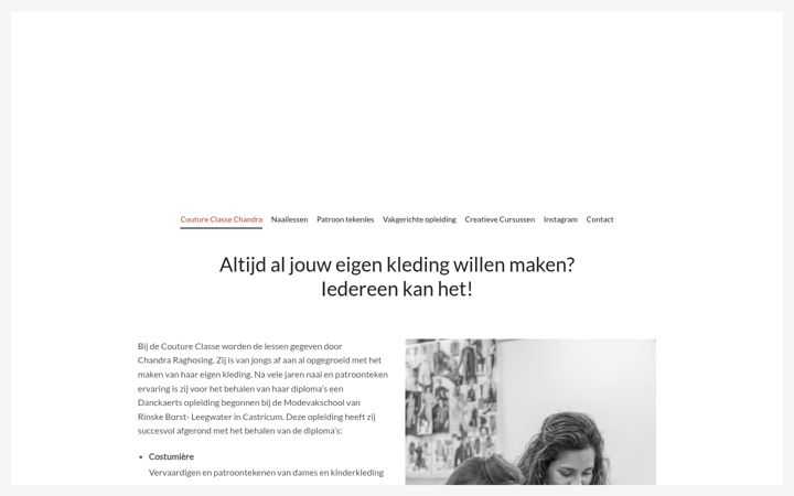 Screenshot of coutureclassechandra.nl