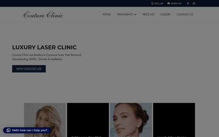 Screenshot of coutureclinic.co.uk