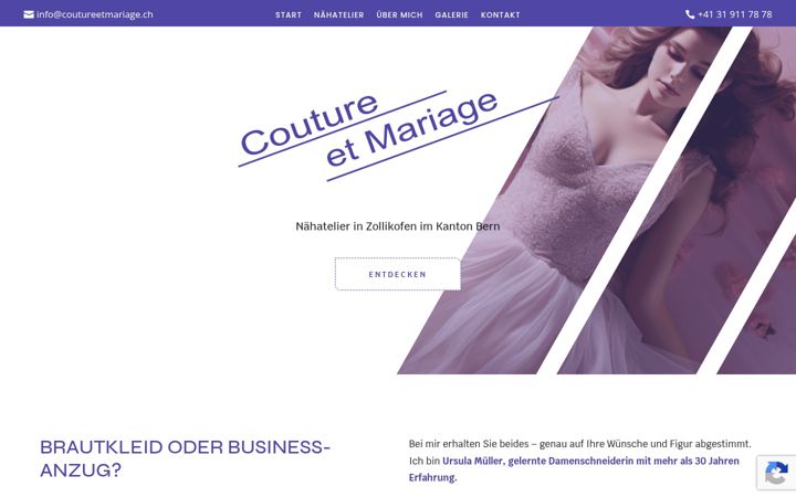 Screenshot of coutureetmariage.ch