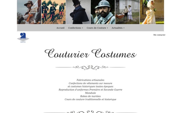 Screenshot of couturiercostumes.fr