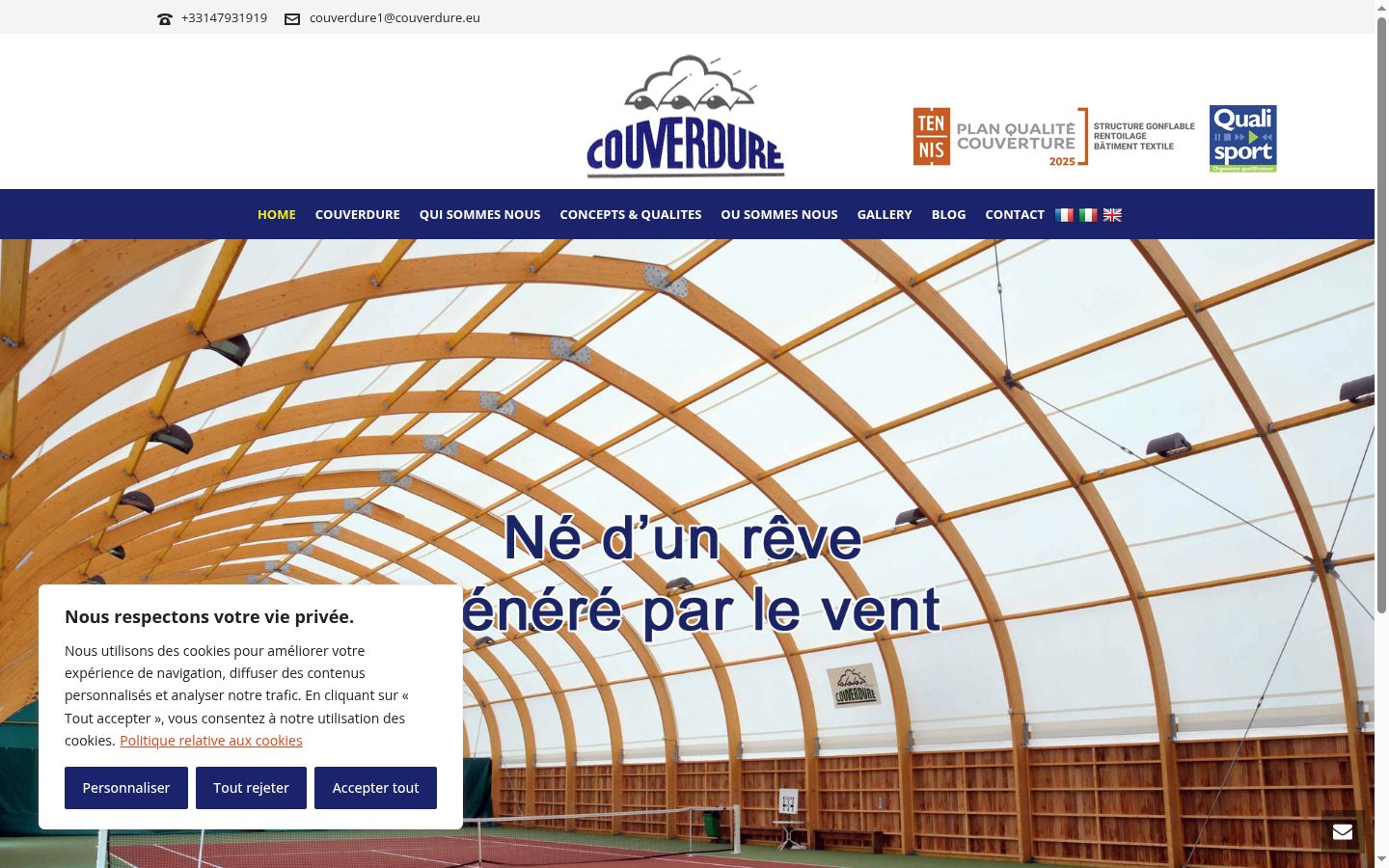 Screenshot van de toestemmingsbanner zoals getoond vóór enige interactie