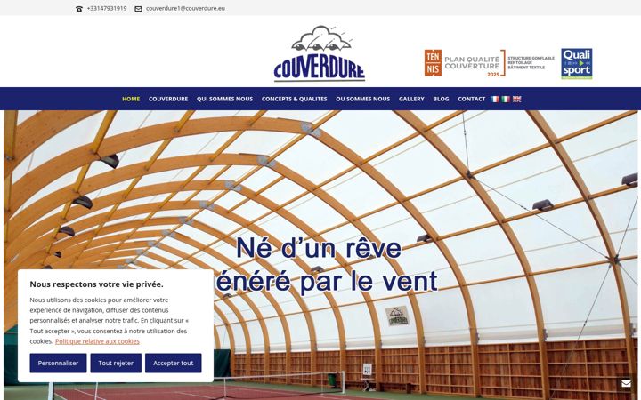 Screenshot of couverdure.eu