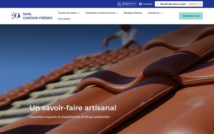Screenshot of couverture-cardon-freres.fr