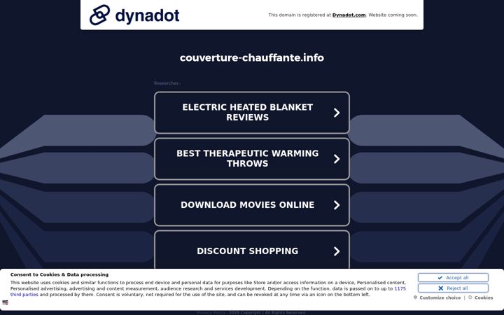 Screenshot of couverture-chauffante.info