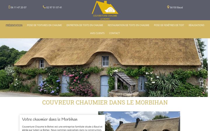 Screenshot of couverture-chaume-lebohec.fr