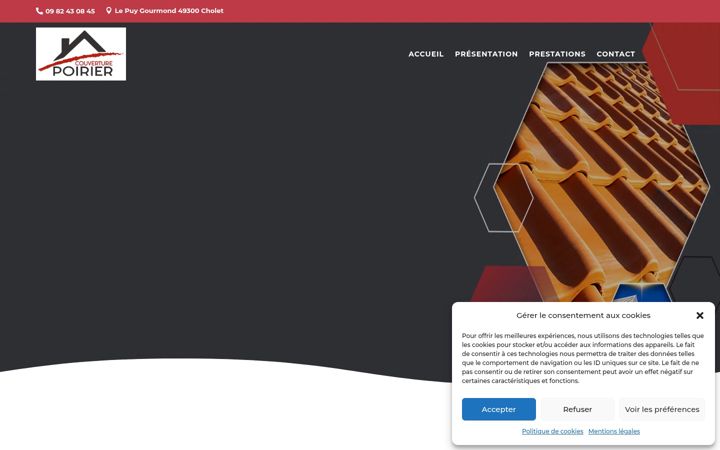 Screenshot of couverture-poirier.fr