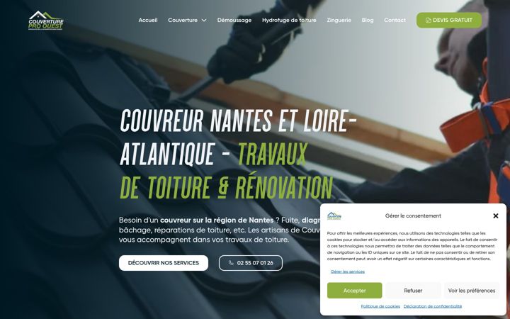 Screenshot von couverture-pro-ouest.fr