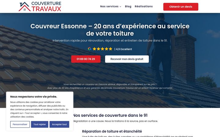 Screenshot of couverture-travaux.com