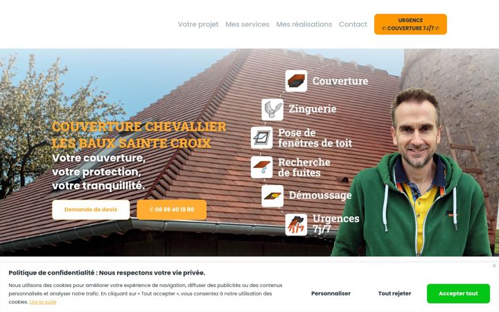 Ekrano kopija couverturechevallier.fr