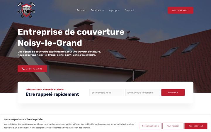 Ekrano kopija couvertureclement.fr