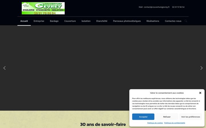Skjermbilde av couverturegevrey.fr