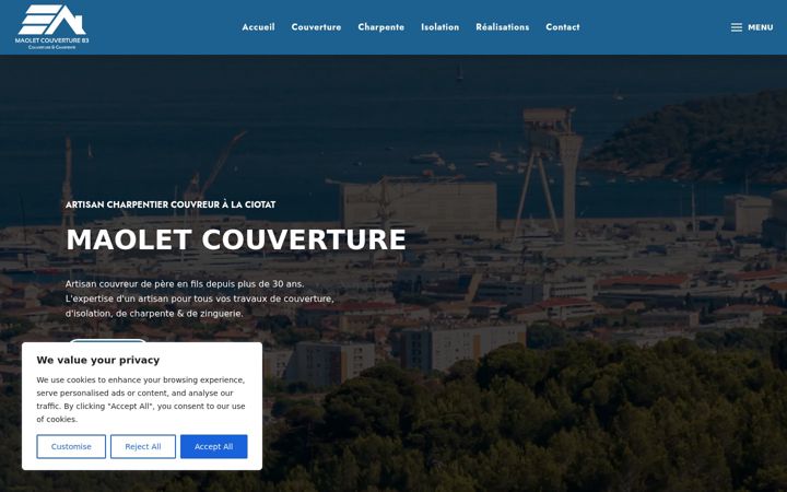 Skjermbilde av couverturelaciotat.fr