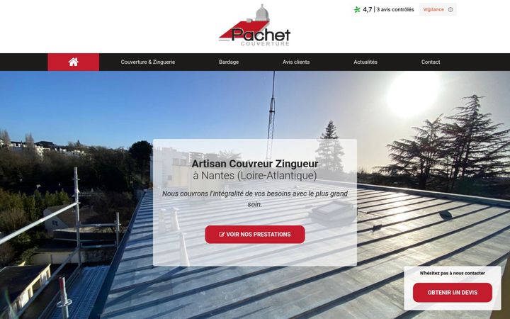 Screenshot of couverturepachet.com