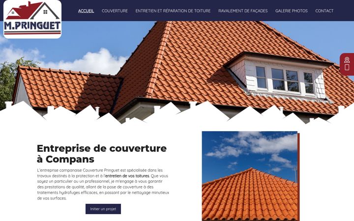 Screenshot of couverturepringuet.fr
