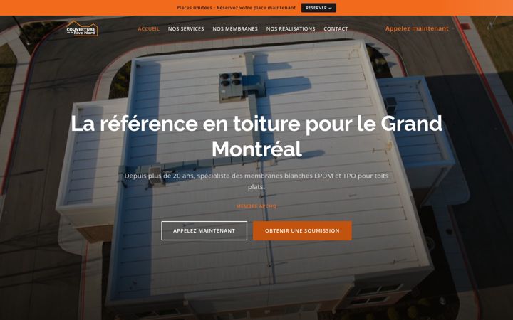 Screenshot of couverturerivenord.com
