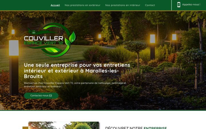 Screenshot of couvillerespacevert.fr