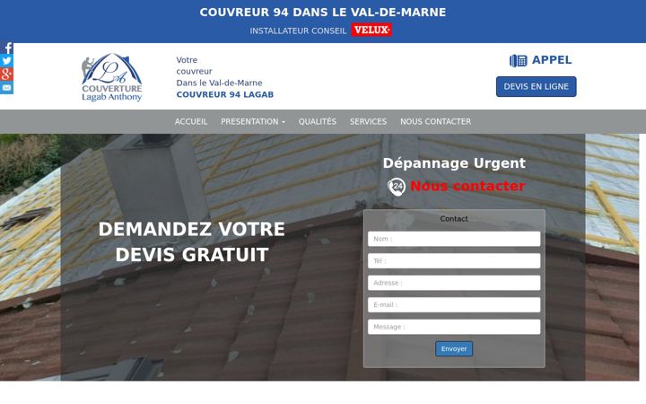 Screenshot of couvreur-94-lagab.fr